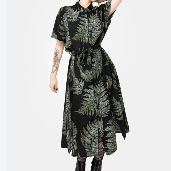 Disturbia Fern Midi Shirt Dress, size US14 - Picture 1 of 7